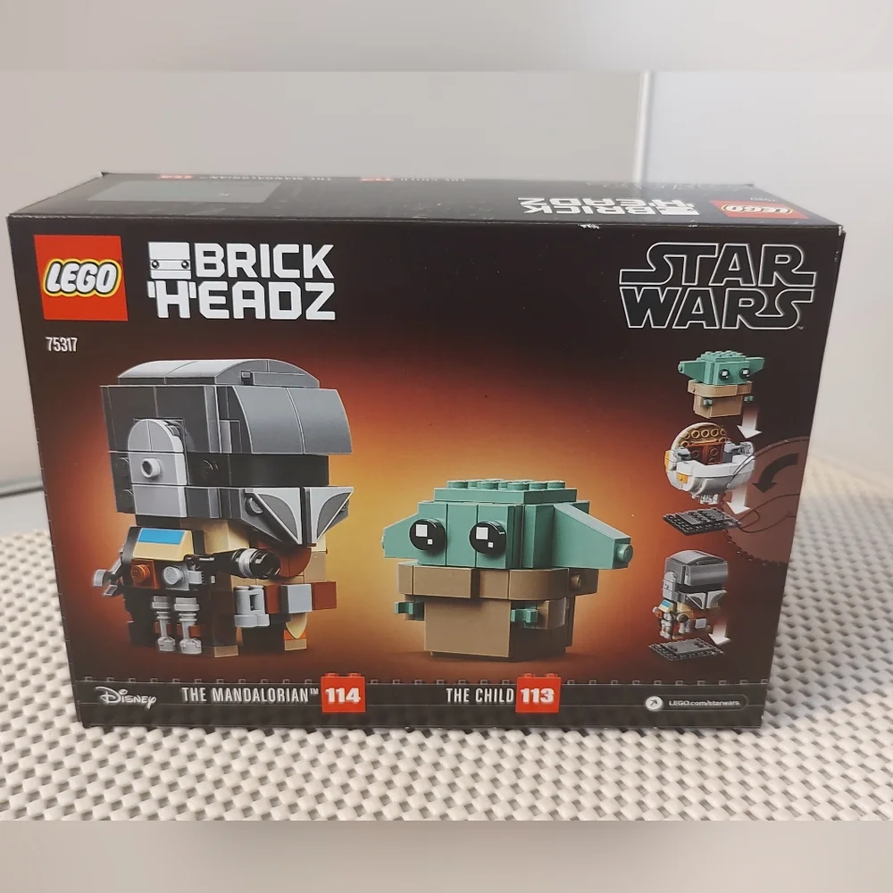 Lego 75317 The Mandalorian & The Child Brick Headz Star Wars Disney Building Toy